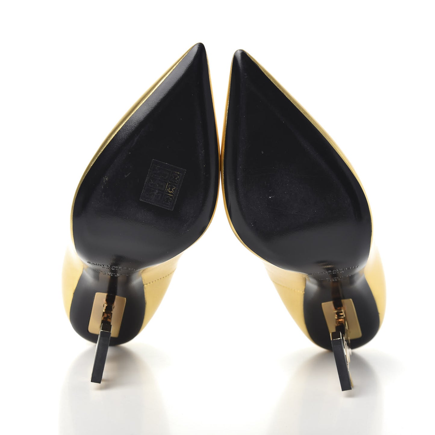 Calfskin Opyum 100 Pumps 38.5 Gold