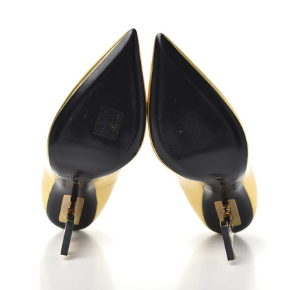 Saint Laurent Calfskin Opyum 100 Pumps 38.5 Gold 6 of 6