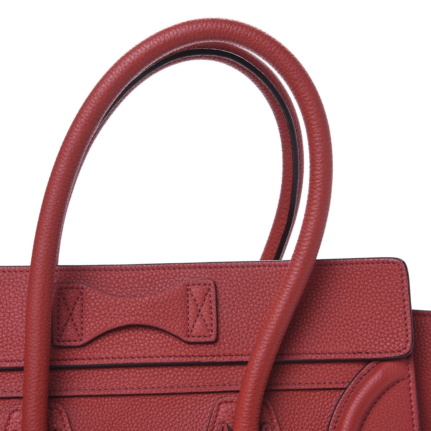 Drummed Calfskin Micro Luggage Merlot