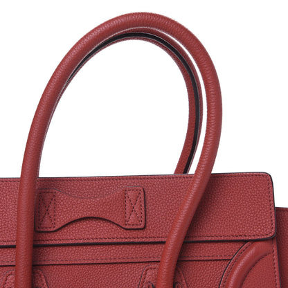Celine Drummed Calfskin Micro Luggage Merlot 11 of 12