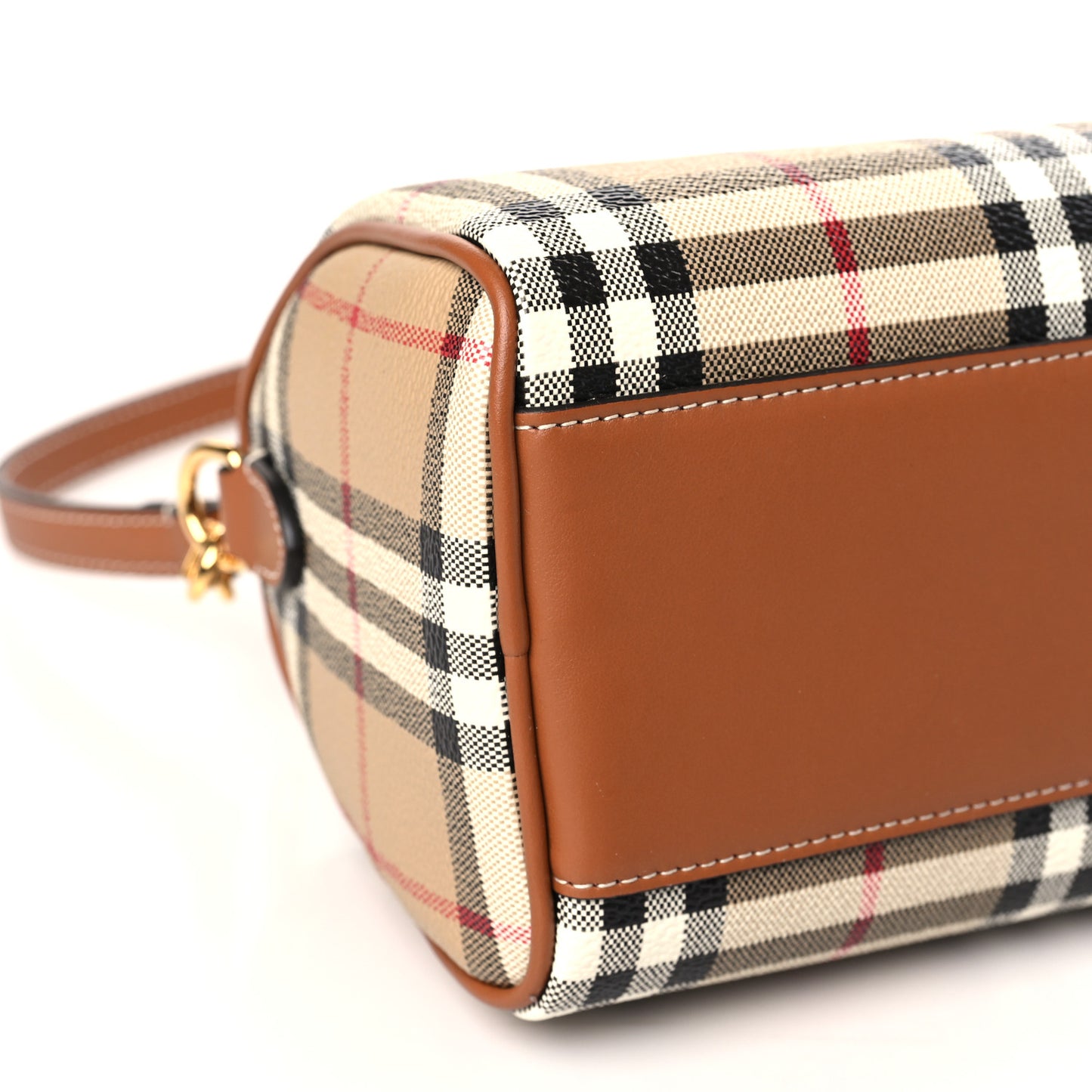 Check Mini Bowling Bag Brown