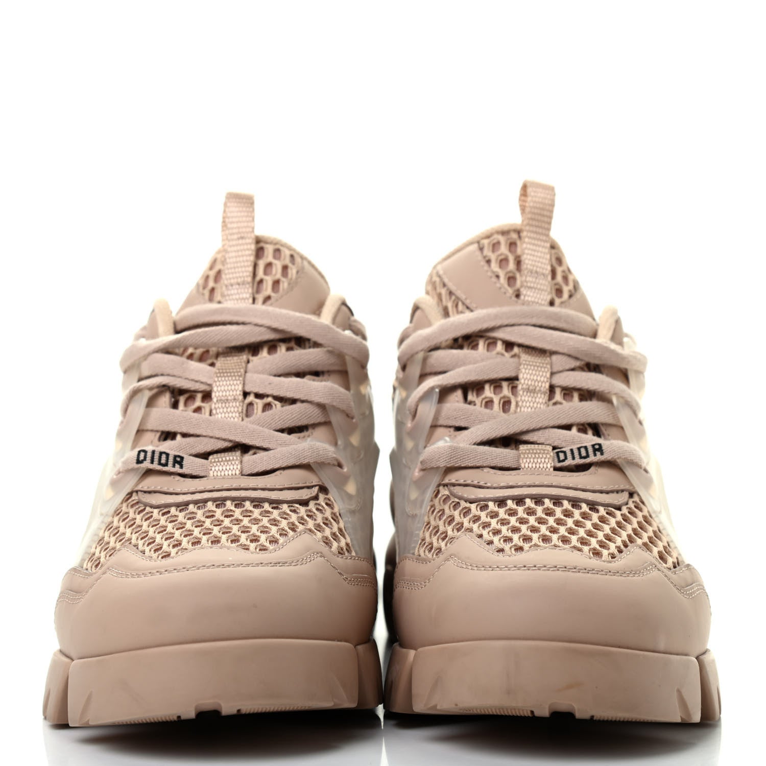 Christian Dior Resille Calfskin D-Connect Sneakers 38.5 Nude 2 of 13