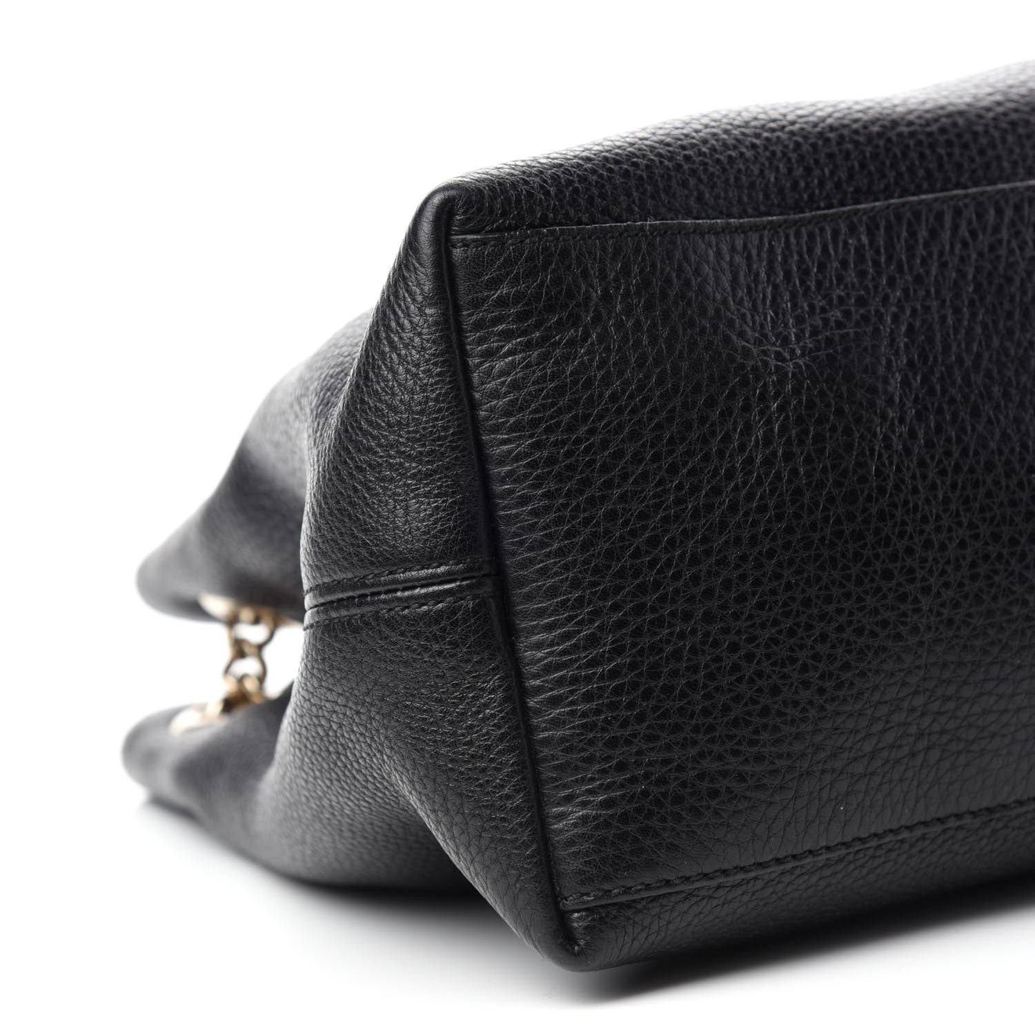 Gucci Pebbled Calfskin Medium Soho Chain Shoulder Bag Black 6 of 12