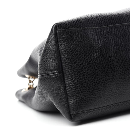 Gucci Pebbled Calfskin Medium Soho Chain Shoulder Bag Black 6 of 12