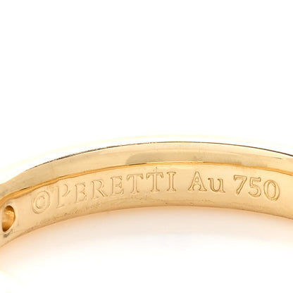 Tiffany 18K Yellow Gold Diamond 3mm Elsa Peretti Band Ring 45 3.5 5 of 5