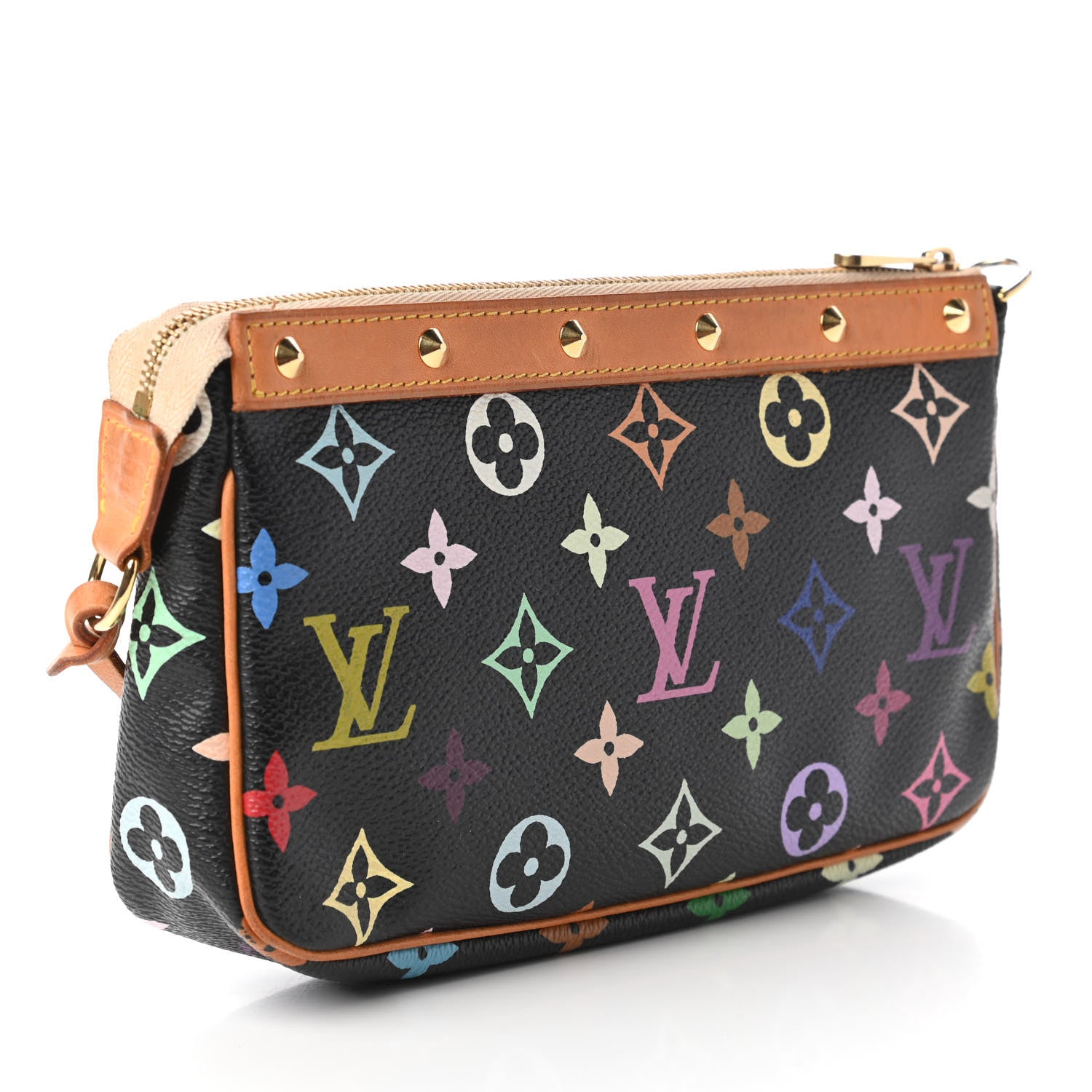 Louis Vuitton Monogram Multicolor Pochette Accessories Black 3 of 11