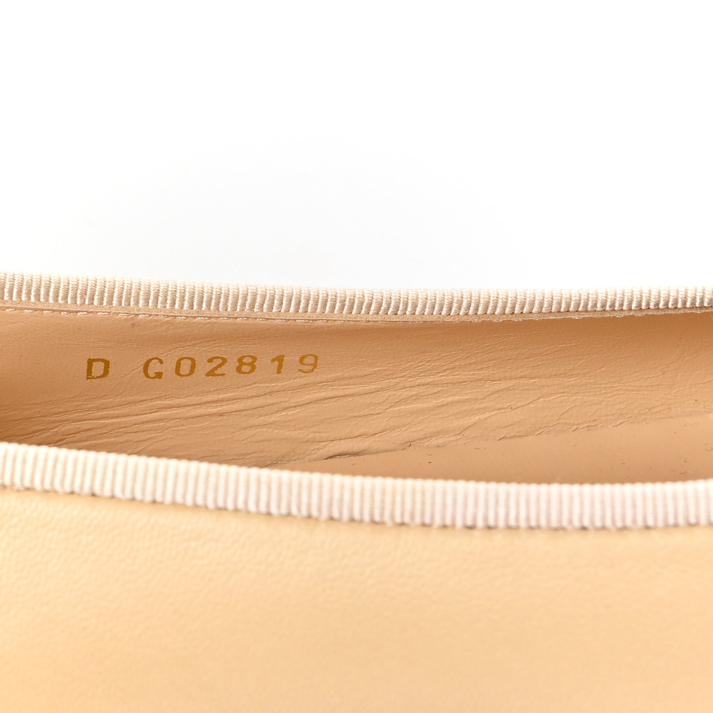 Lambskin Cap Toe CC Ballerina Flats 35.5 Beige Black