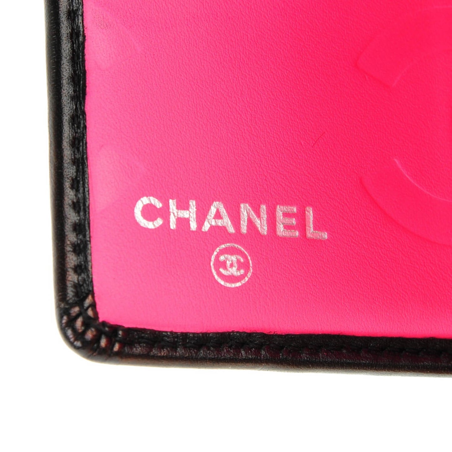 Calfskin Quilted Cambon Bi-Fold Wallet Black