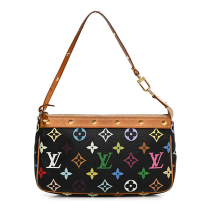 Louis Vuitton Monogram Multicolor Pochette Accessories Black 1 of 13