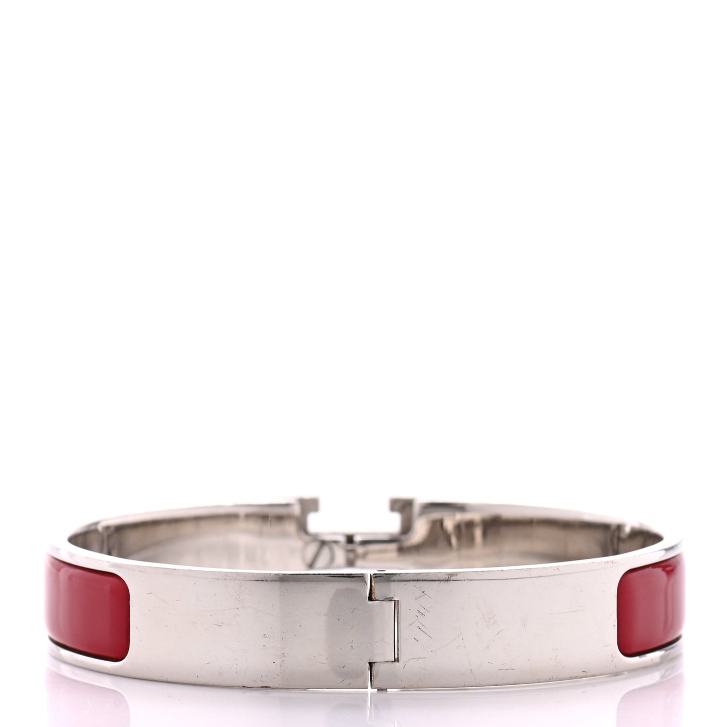 Enamel Narrow Clic Clac H Bracelet PM Red