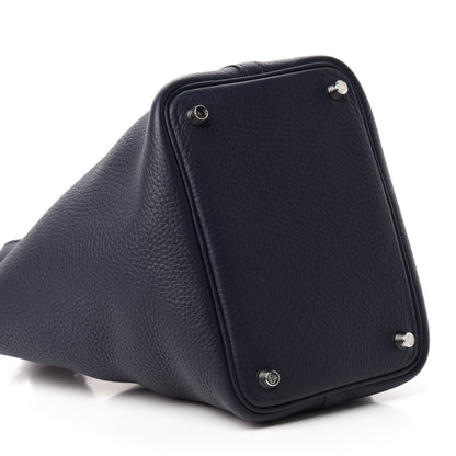 Hermes Taurillon Clemence Picotin Lock 18 PM Bleu Nuit 6 of 15
