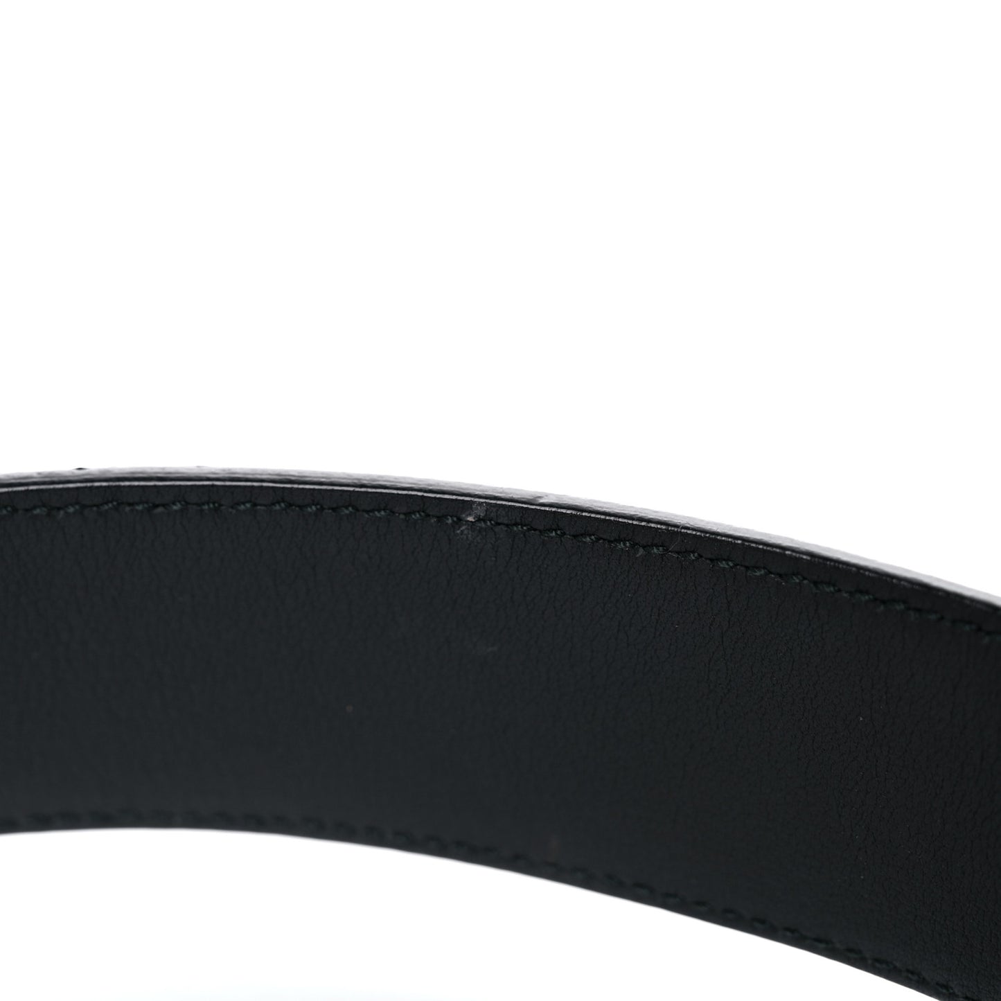 Moon Calfskin Pearl Double G 40mm Belt 70 28 Black Cream