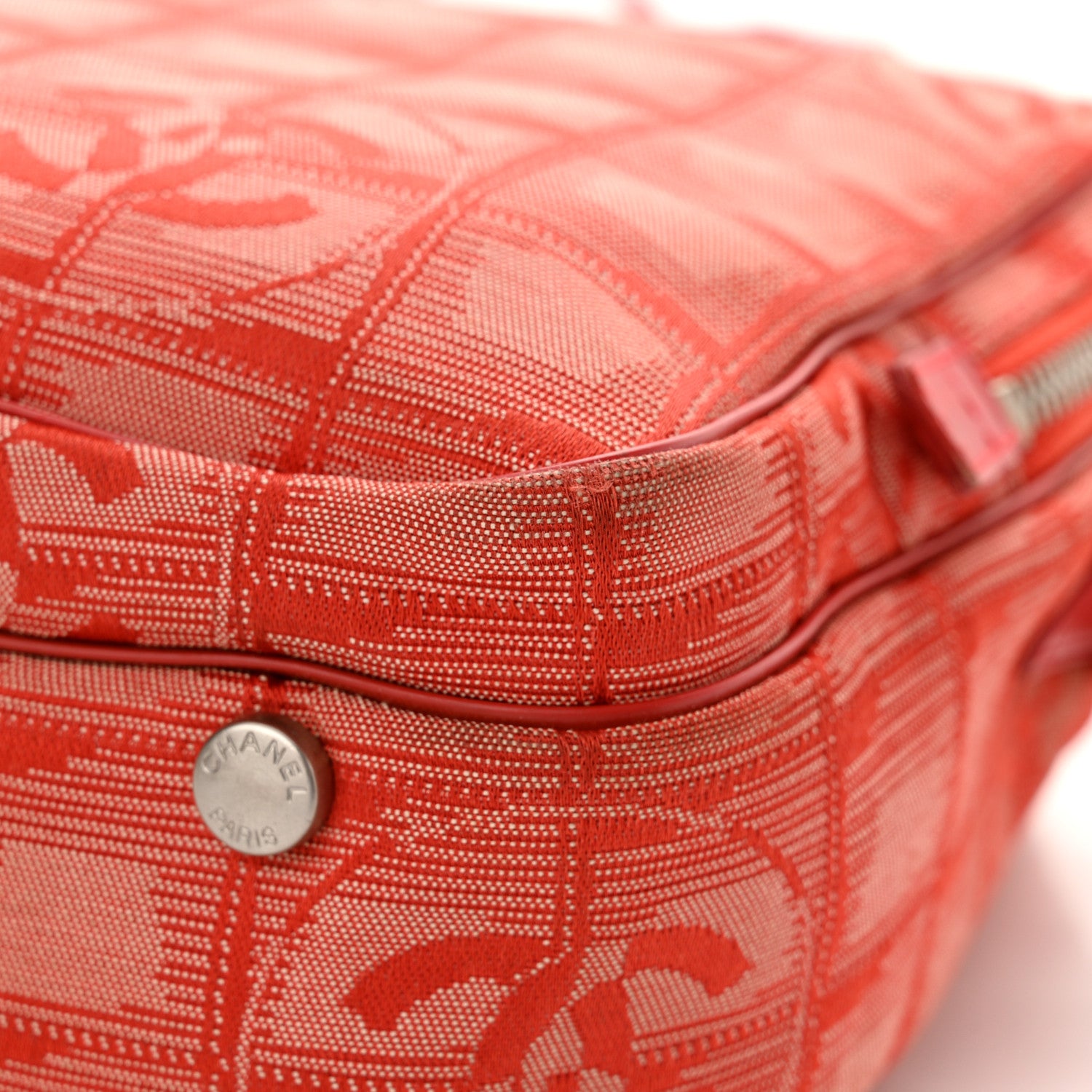 Chanel Nylon Small Travel Tote Red 18 of 20