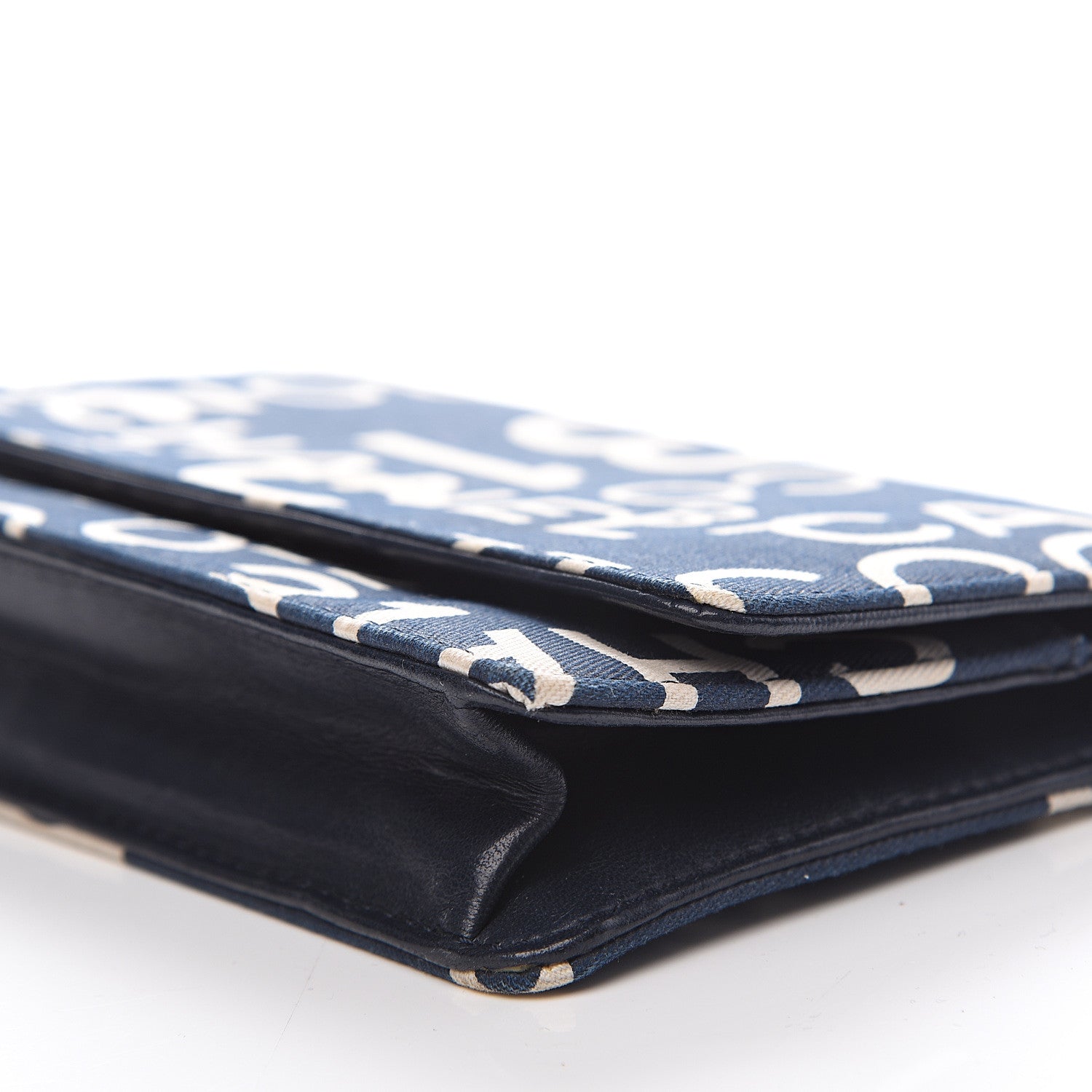 Chanel Denim Coco Wallet On Chain WOC Blue 9 of 12