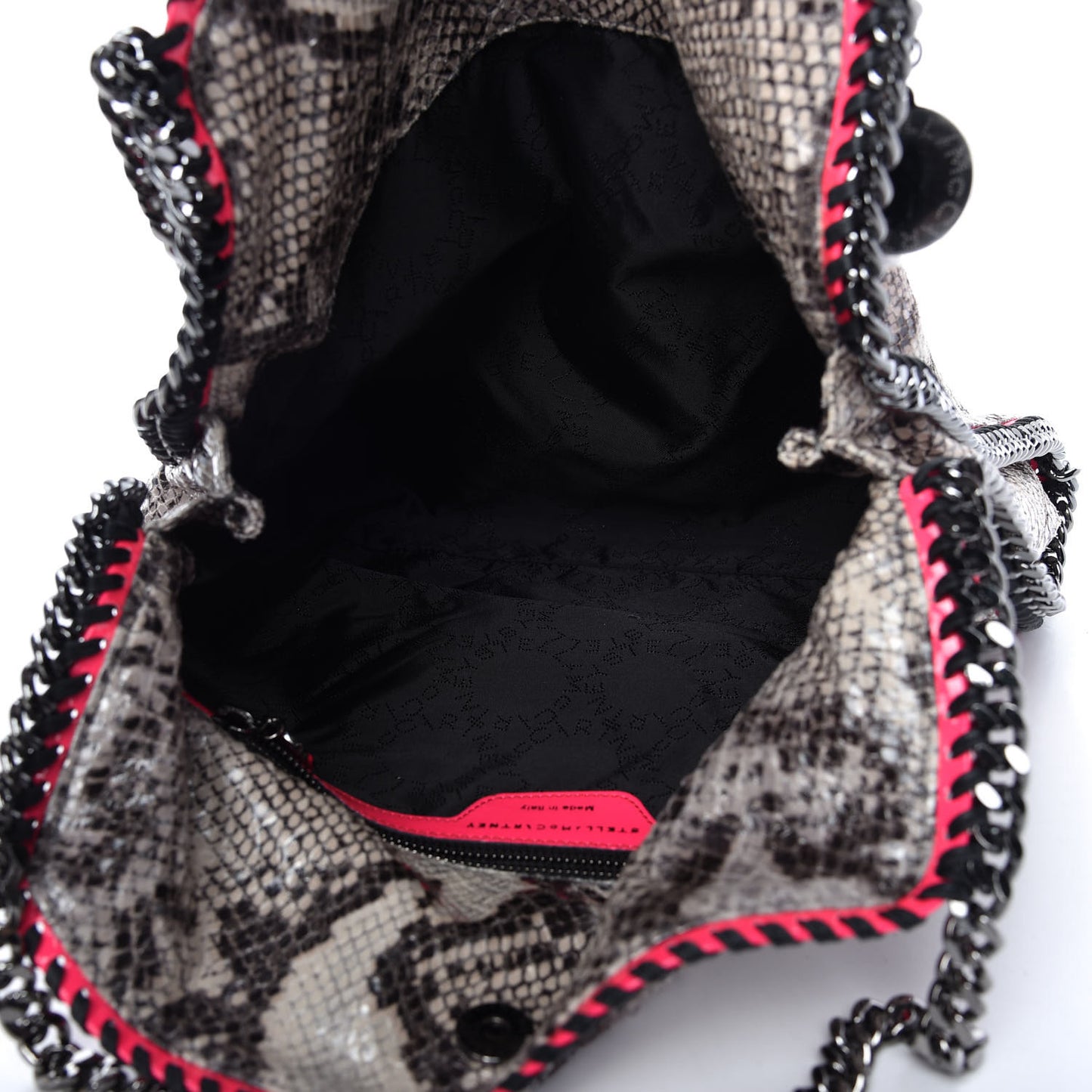 Eco Python Small Falabella Tote Chalk Pink