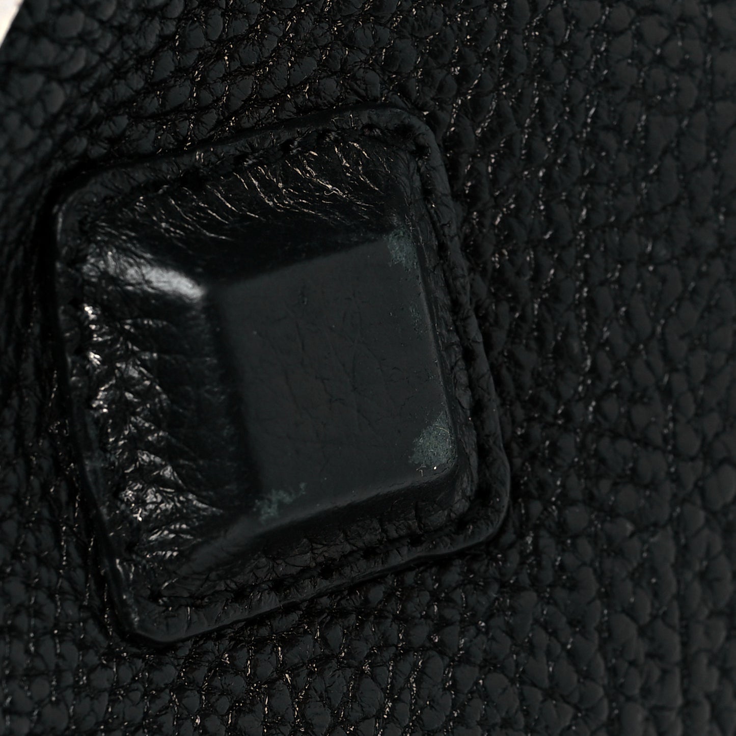 Pebbled Calfskin Large Emile Black Silver Hardware