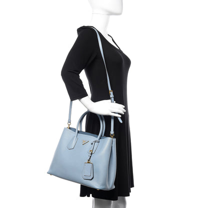 Prada Saffiano Cuir Medium Double Bag Astrale 2 of 10