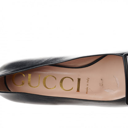 Gucci Malaga Kid Crystal Square G Madelyn Ballet Flats 37 Black 6 of 9