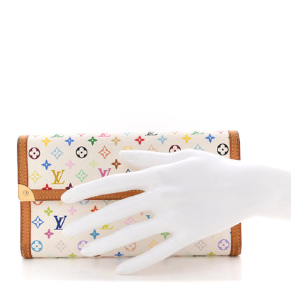 Louis Vuitton Monogram Multicolor Porte Tresor International Wallet White 2 of 10