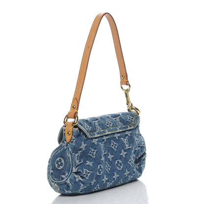 Louis Vuitton Monogram Denim Mini Pleaty Blue 3 of 8