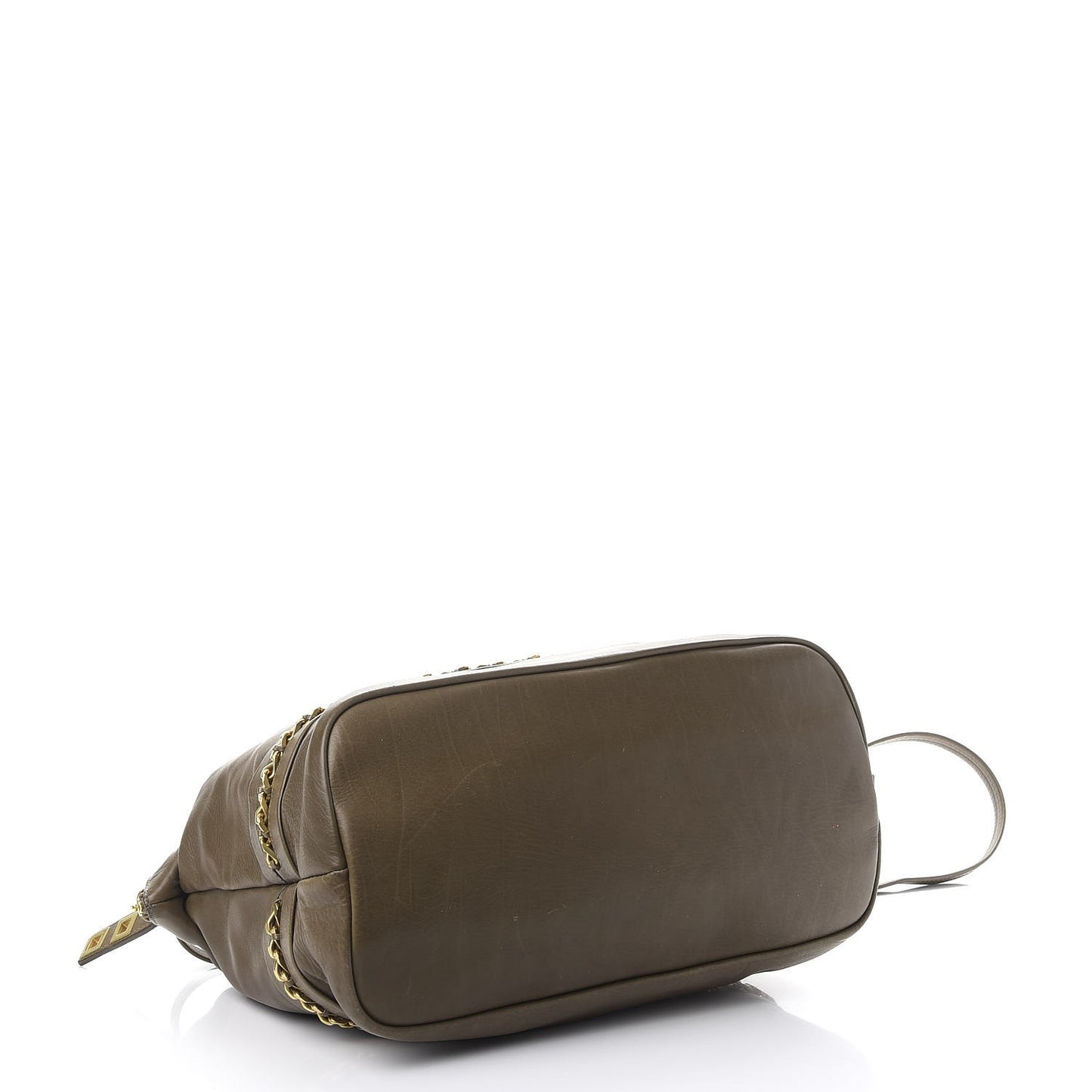 Calfskin Medium Kira Bowler Tote Khaki