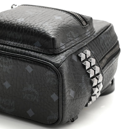 MCM Visetos Side Stud X-Mini Stark Bebe Boo Backpack Black 9 of 9