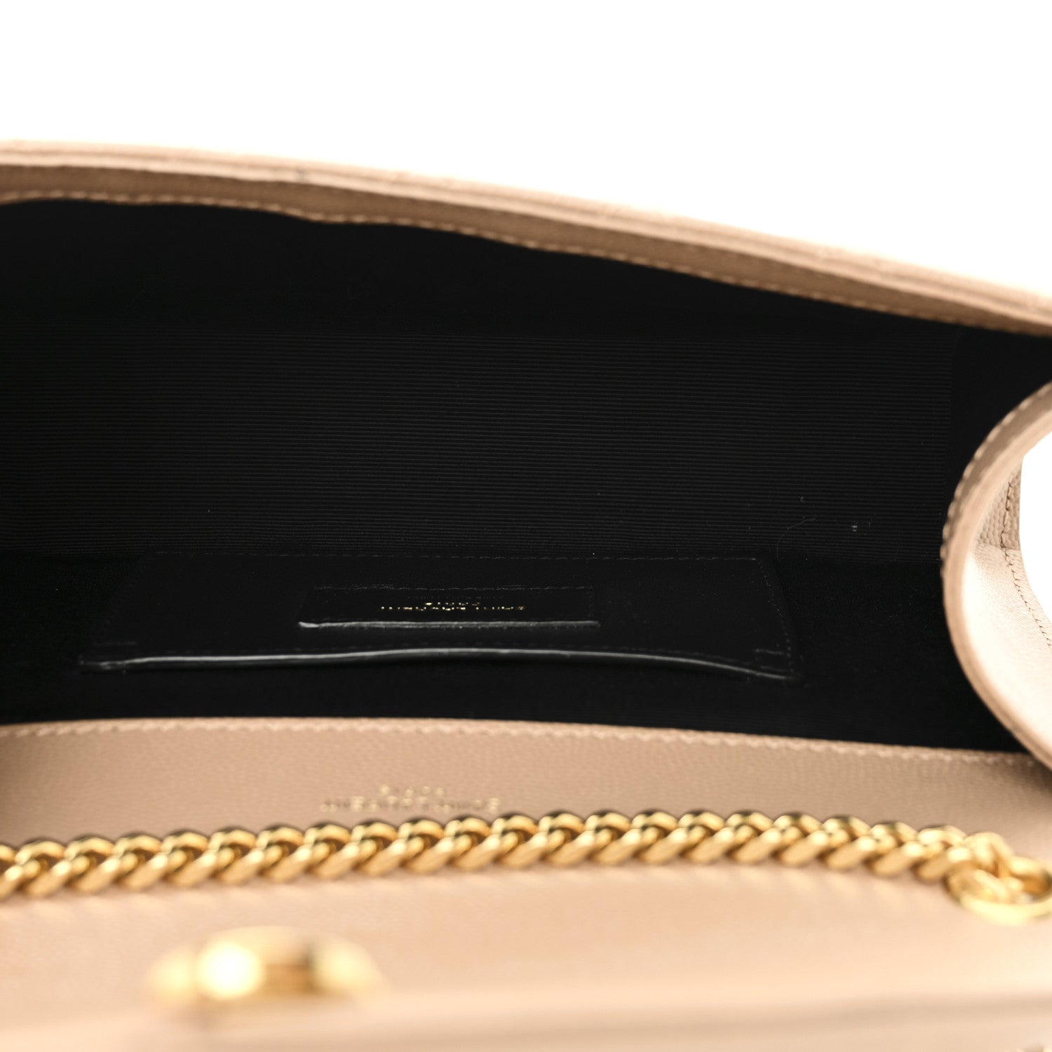 Saint Laurent Grain De Poudre Textured Mixed Matelasse Triquilt Small Monogram Satchel Dark Beige 5 of 9