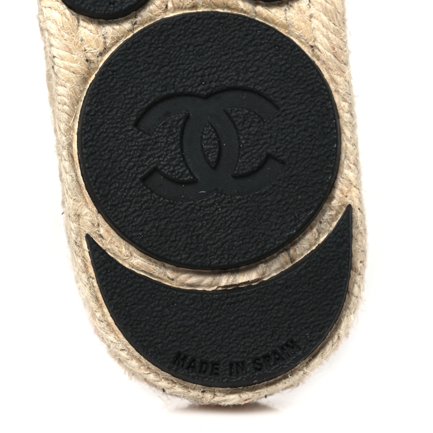 Chanel Wool Laminated Lambskin CC Slide Sandals 37 Black Gold 6 of 7