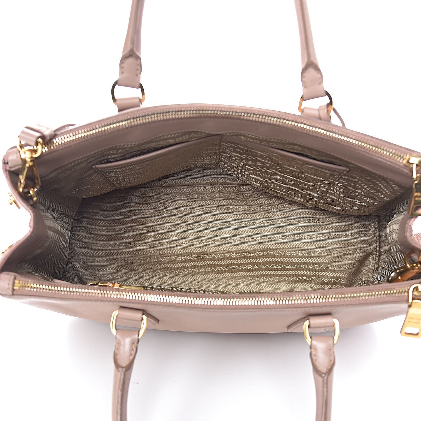 Saffiano Medium Galleria Double Zip Tote Cammeo