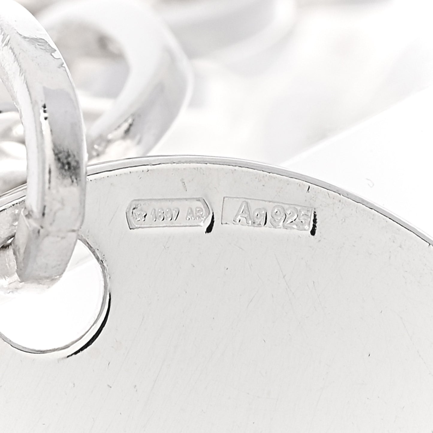 Sterling Silver Link Round Charm Bracelet
