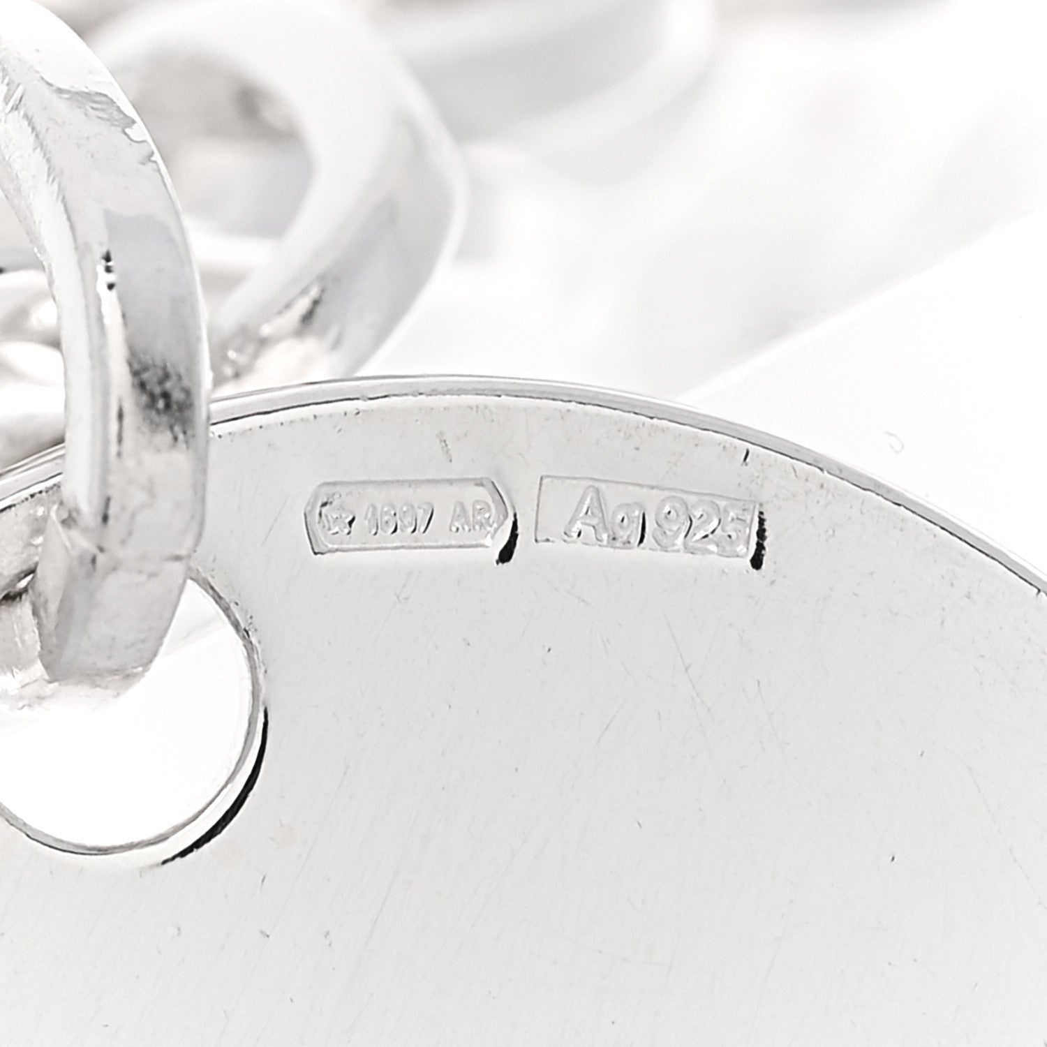 Gucci Sterling Silver Link Round Charm Bracelet 4 of 4