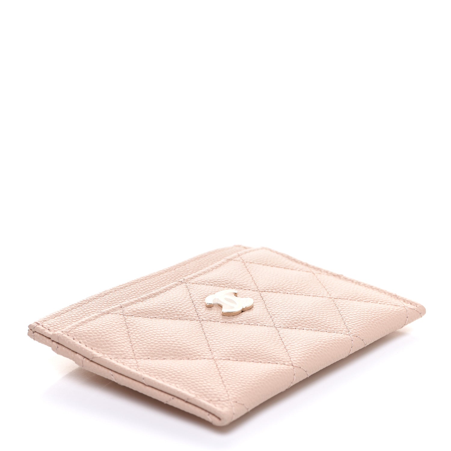 Chanel Caviar Quilted Card Holder Light Beige 4 of 10