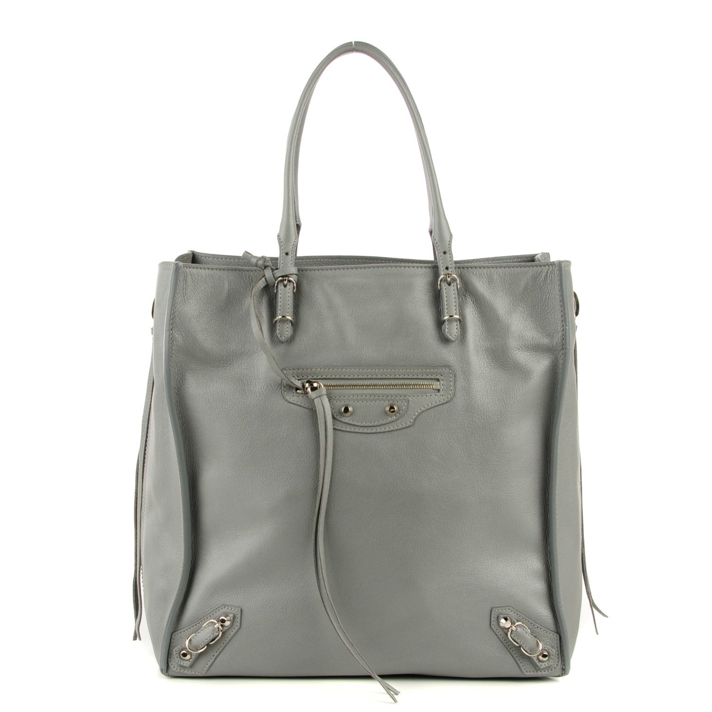 Calfskin Papier A5 Zip Around Tote Metal Grey