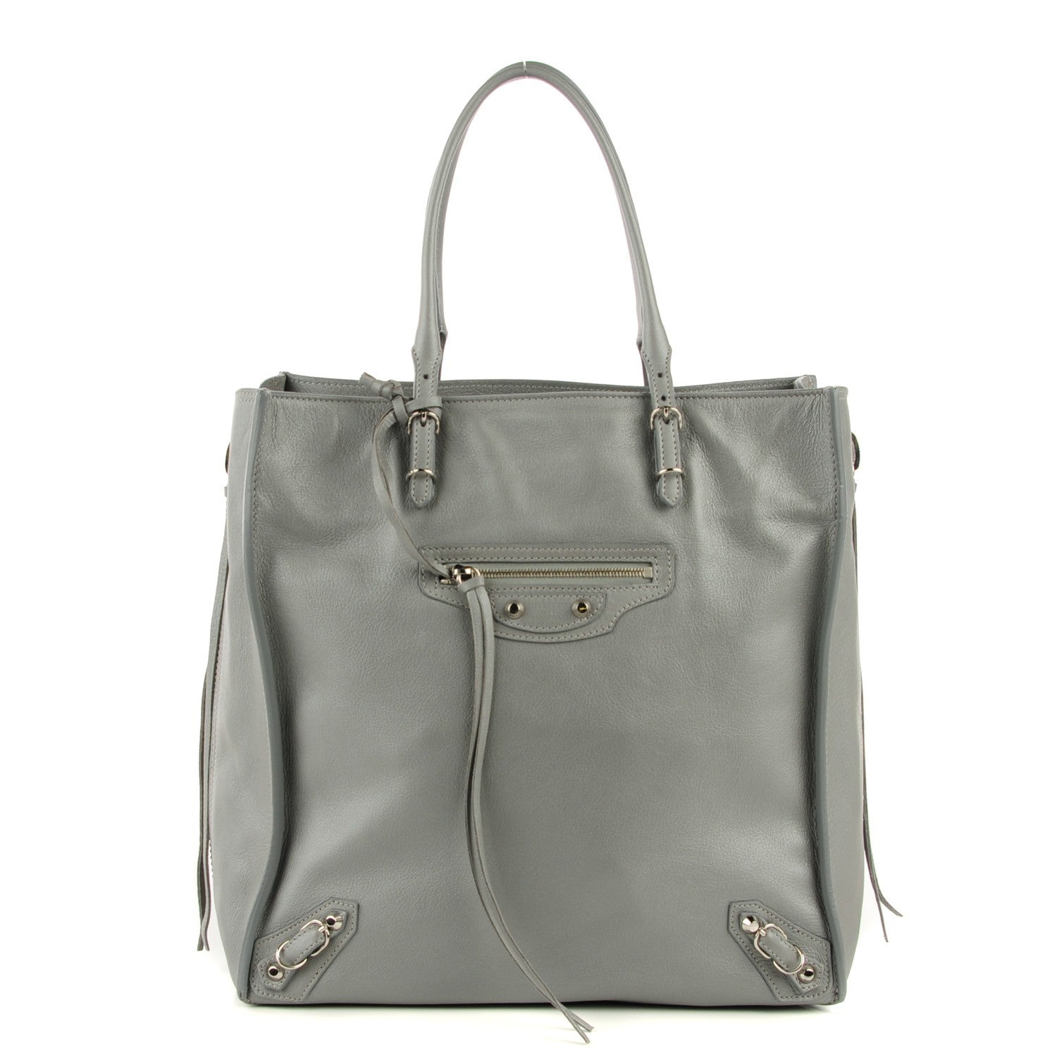 Balenciaga Calfskin Papier A5 Zip Around Tote Metal Grey 1 of 9
