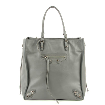 Balenciaga Calfskin Papier A5 Zip Around Tote Metal Grey 1 of 9