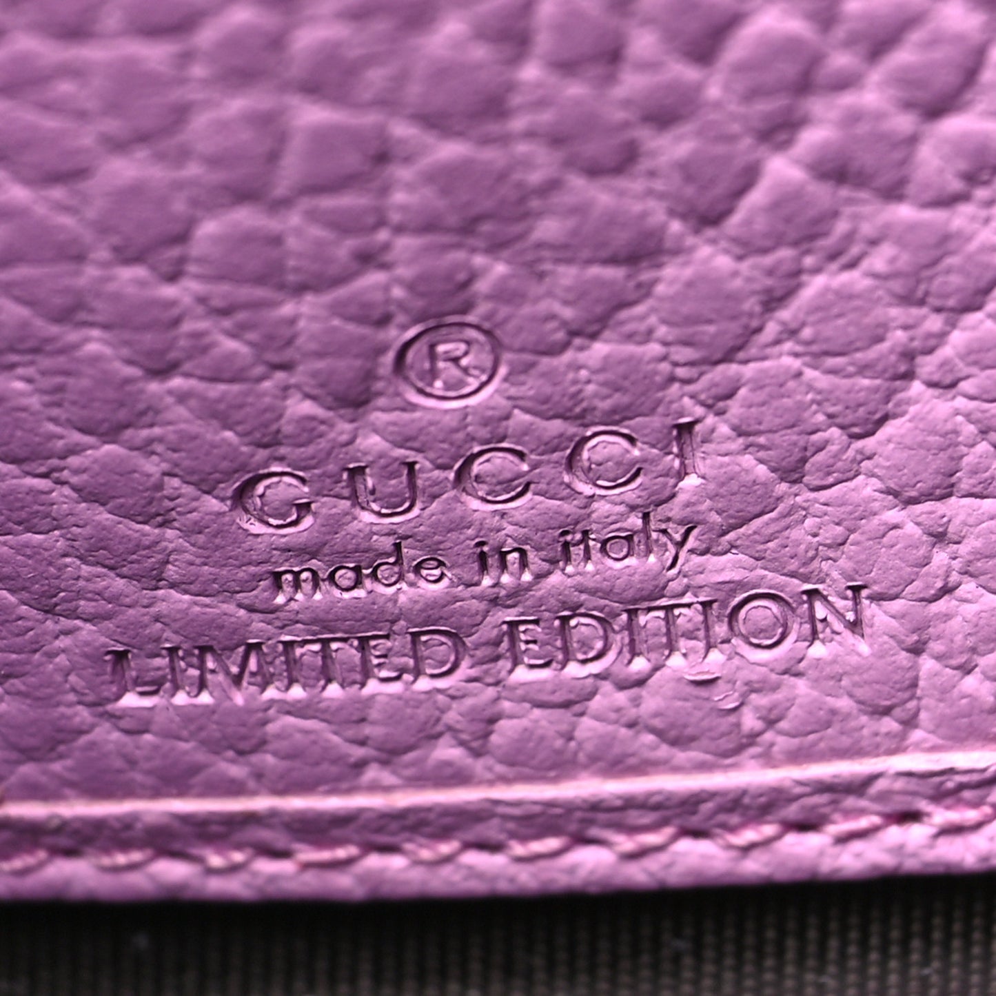 Dollar Calfskin GG Marmont Bosco Zip Around Wallet Malva