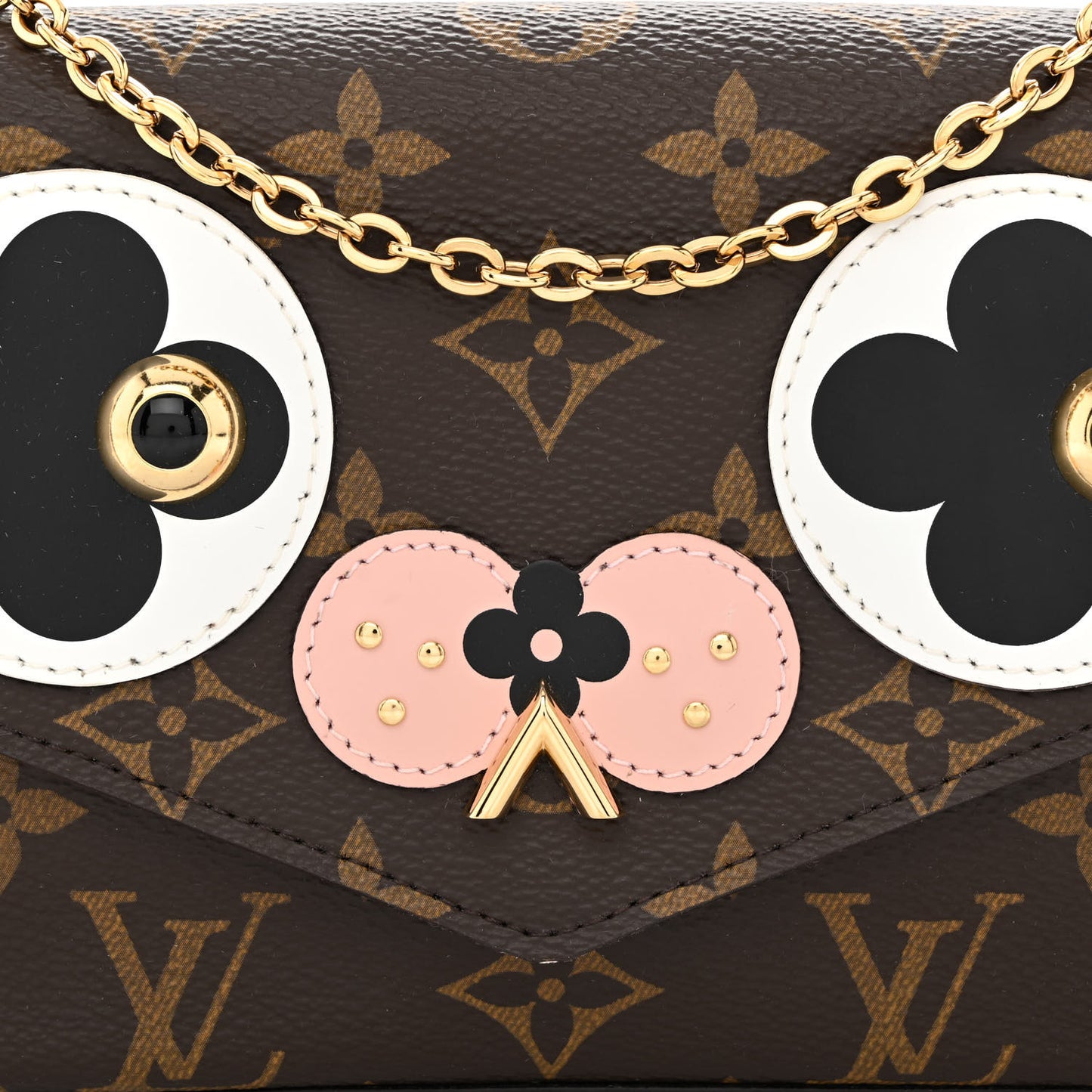 Monogram Valentine Dog Pochette Felicie Chain Wallet