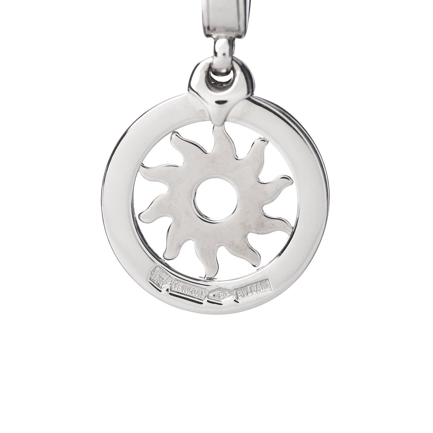 Bulgari 18K White Gold Tondo Sole Charm Pendant 3 of 3