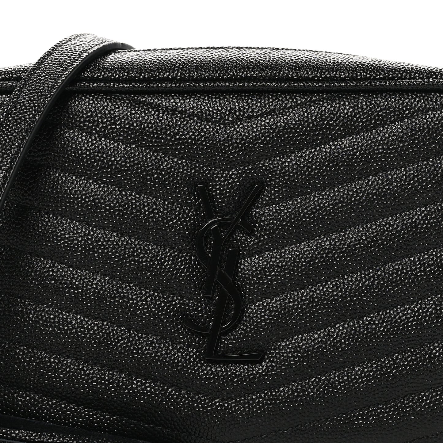 Grain De Poudre Matelasse Monochrome Monogram Mini Lou Camera Bag Black