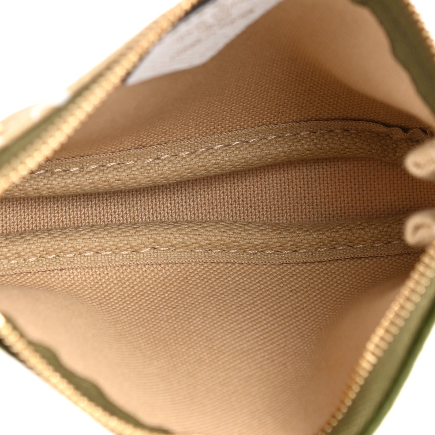 Monogram Giant Micro Pochette Accessories Kaki White