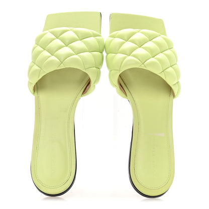 Bottega Veneta Nappa Matelasse Padded Flat Sandals 38.5 Lime Green 2 of 7
