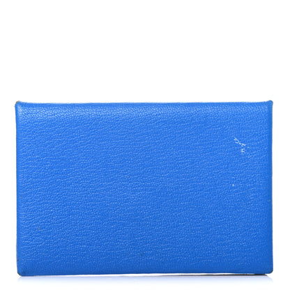 Hermes Chevre Mysore Calvi Card Case Bleu Hydra 1 of 4