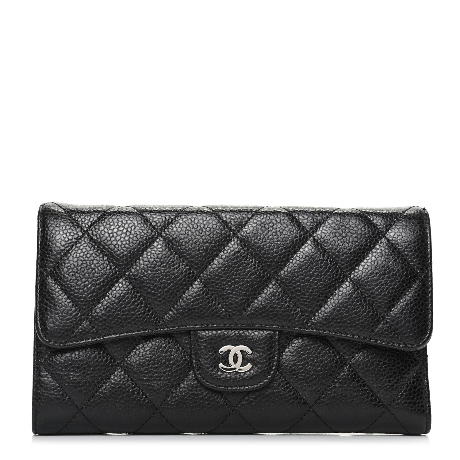 Chanel Caviar Quilted Large Flap Wallet Black 1 of 9