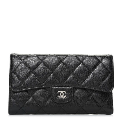 Chanel Caviar Quilted Large Flap Wallet Black 1 of 9
