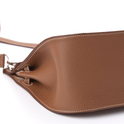 Hermes Taurillon Clemence Jypsiere 28 Gold 6 of 11