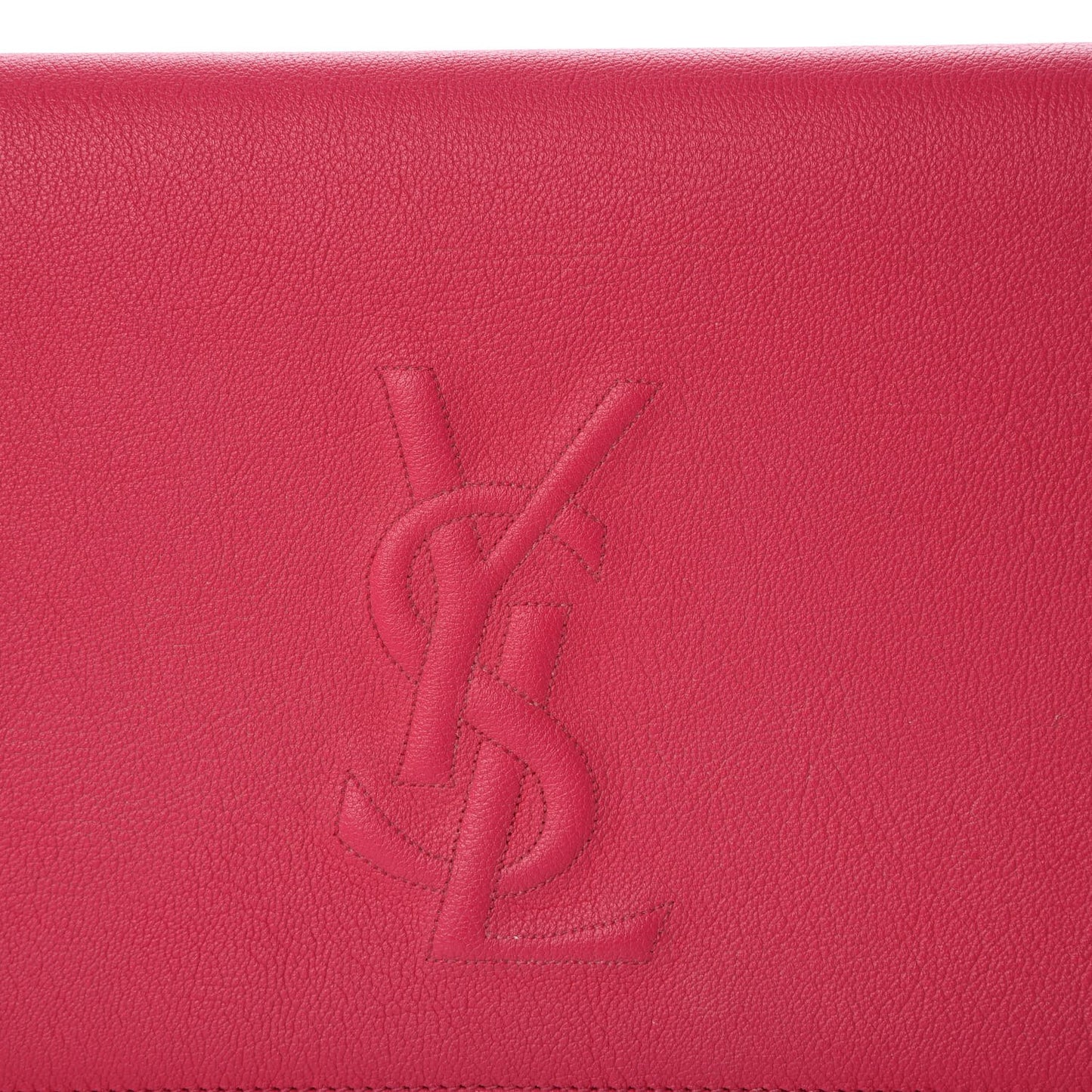 Calfskin Large Belle De Jour Clutch Lipstick Fuchsia