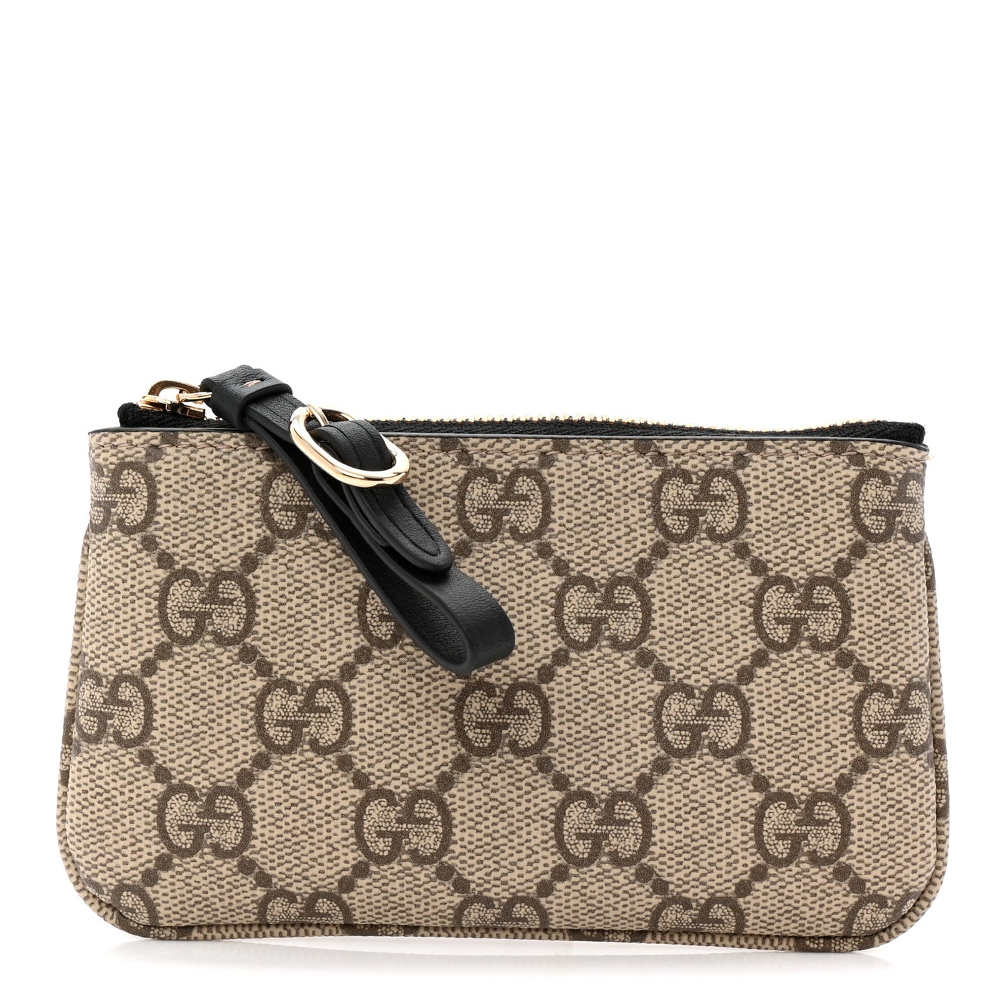 GG Supreme Monogram Selleria Key Case  Beige Black