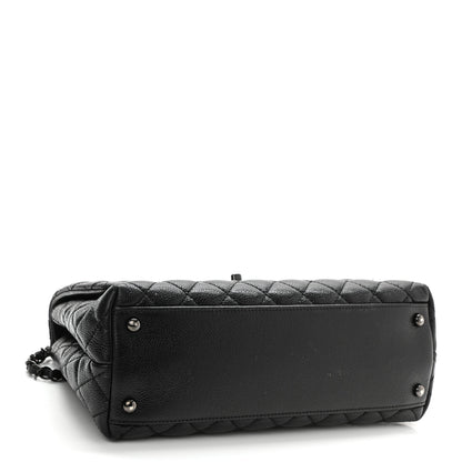 Chanel Caviar Quilted Small Coco Handle Flap So Black 4 of 11