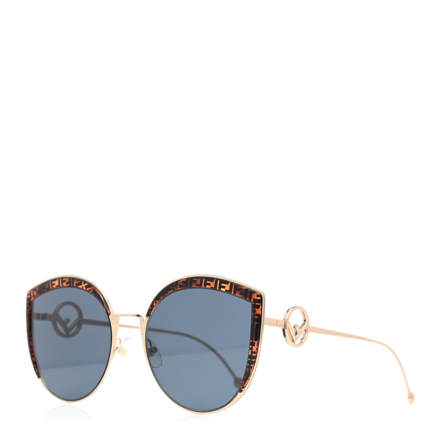 Fendi Metal Acetate F is Fendi FF Cat Eye Sunglasses FF 0290/S Blue Havana 1 of 7
