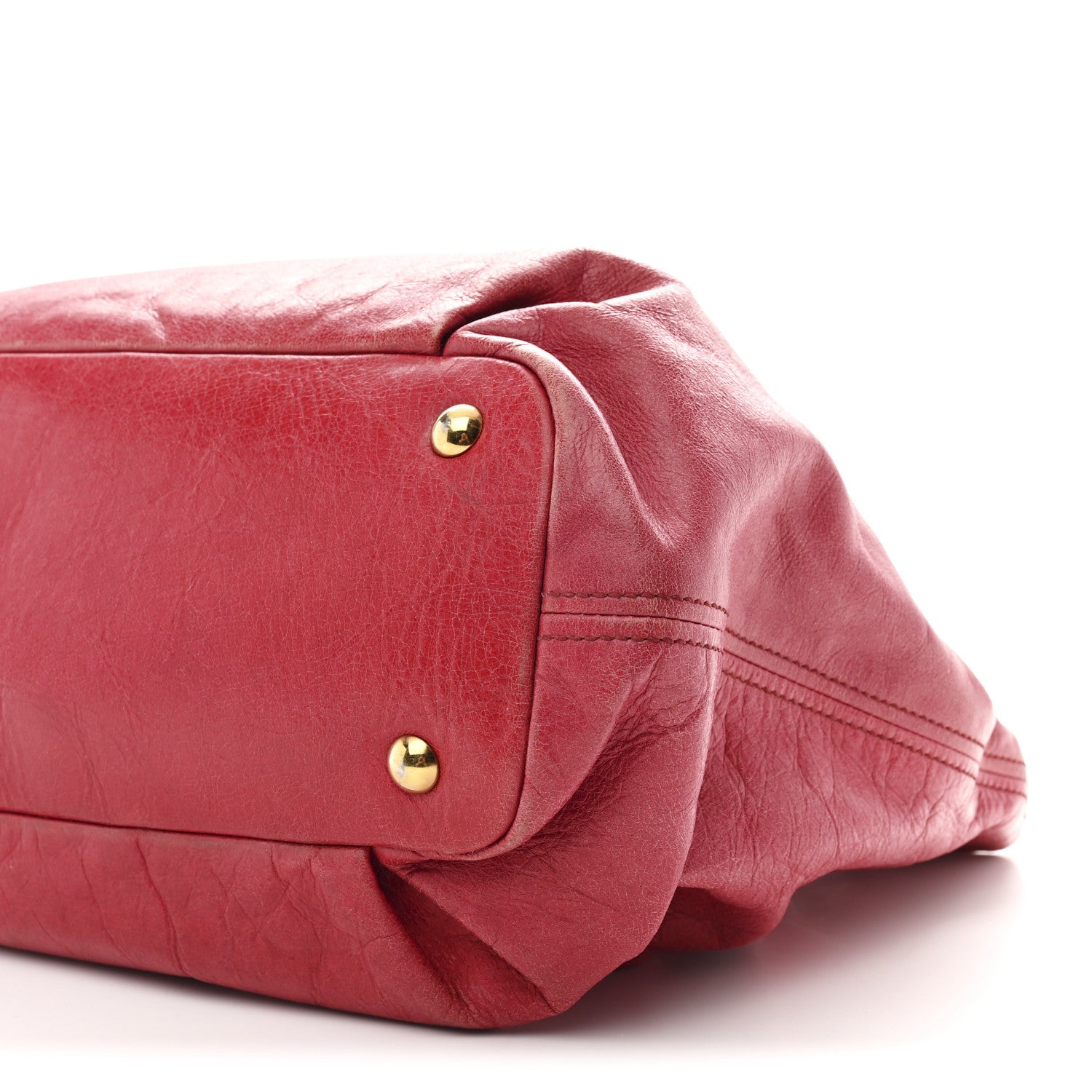 Miu Miu Vitello Lux Braided Top Handle Tote Fuoco 9 of 10